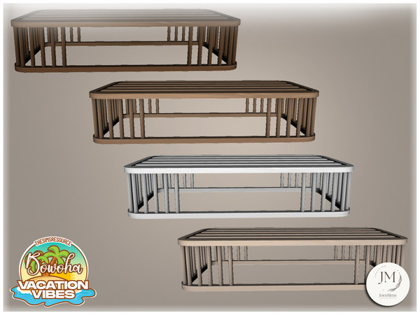Sims 4 — Jomsims VacationVibes Bowoha garden coffee table by jomsims — brings tropical elegance to your Sims' outdoors.