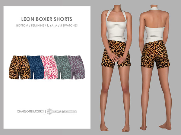 Sims 4 — Leon Shorts by Charlotte_Morris — 5 swatches