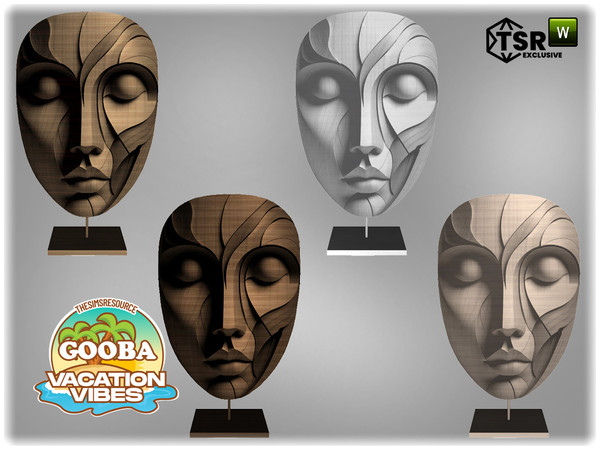 Sims 4 — Jomsims VacationVibes Gooba sculpture1 by jomsims — Gooba garden set, perfect for a dream vacation by the water.