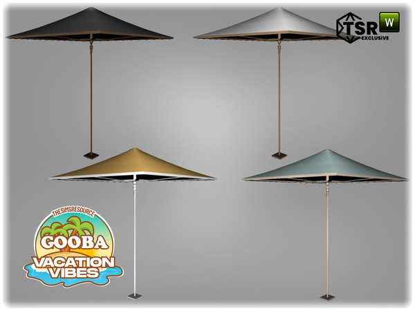 Sims 4 — Jomsims VacationVibes Gooba Umbrella by jomsims — Gooba garden set, perfect for a dream vacation by the water.