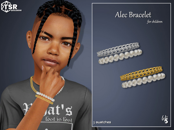 Sims 4 — Alec Bracelet (children) by WisteriaSims — - FOR CHILDREN - NEW MESH - BOYS - Bracelet Category