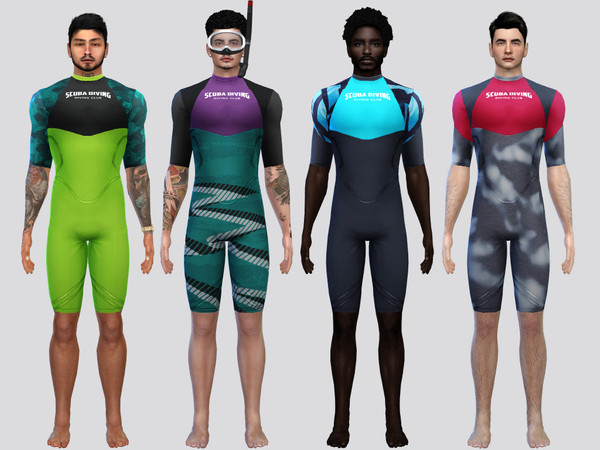 Sims 4 — SCUBA Swimsuit by McLayneSims — TSR EXCLUSIVE