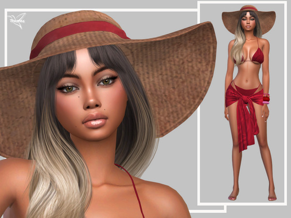 Sims 4 — Patricia Palmie by _TRASRAS — Go to Required tab to upload necessary CC, if you want your sim same as pictures.