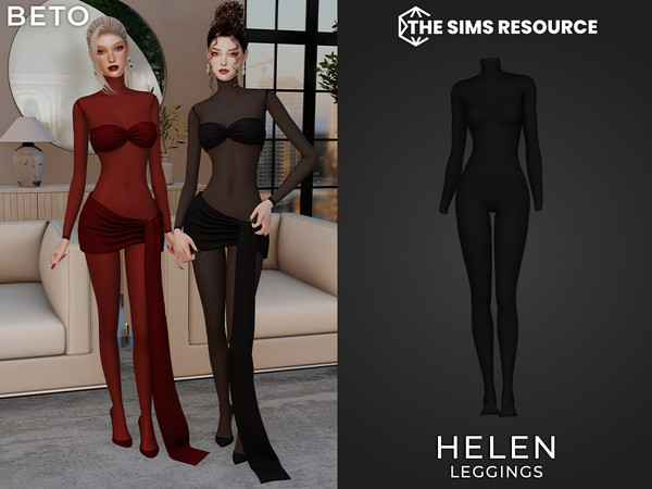 Sims 4 — Helen (Leggings) by Beto_ae0 — Full body leggings for women, enjoy it