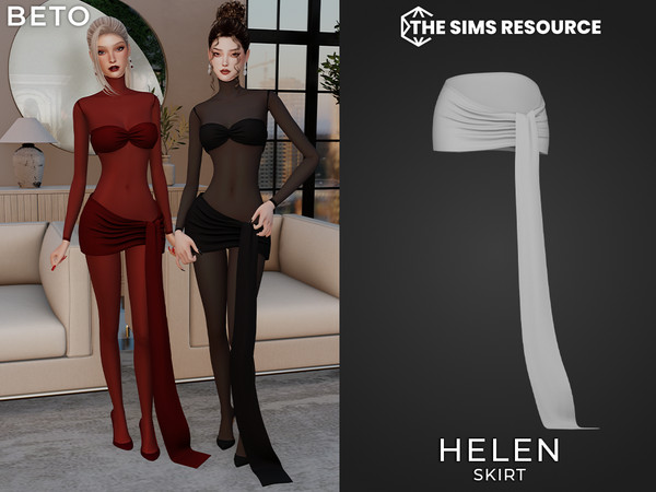 Sims 4 — Helen (Skirt) by Beto_ae0 — Elegant short skirt, enjoy it