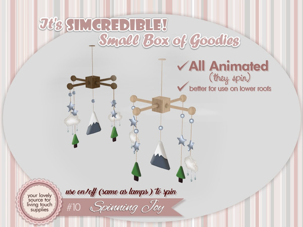 Sims 4 — Spinning Joy Mobiles - Mountain by SIMcredible! — It's SIMcredible! Small box of goodies #10 - Spinning Joy