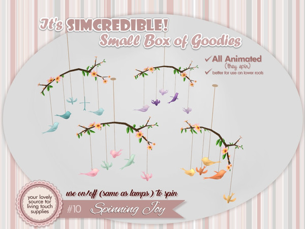 Sims 4 — Spinning Joy Mobiles - Cherry tree by SIMcredible! — It's SIMcredible! Small box of goodies #10 - Spinning Joy