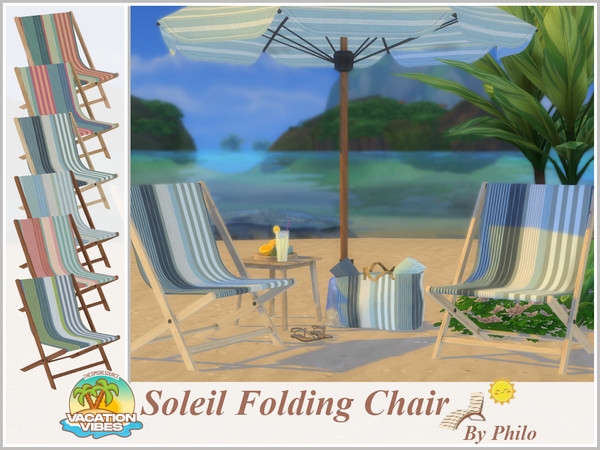Sims 4 — Philo_Soleil Folding Chair by philo — This set includes: