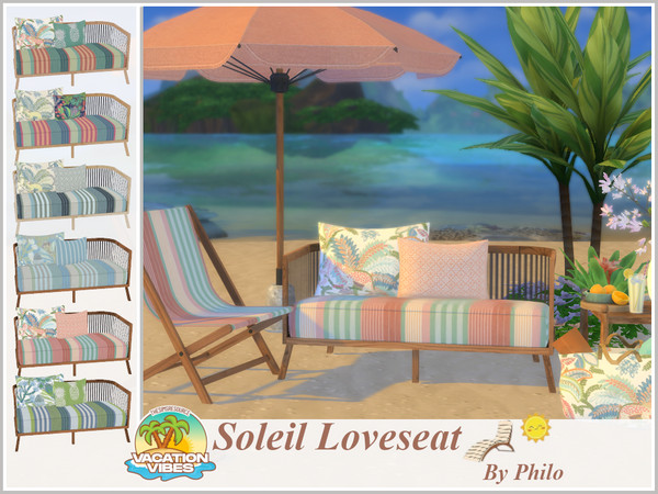 Sims 4 — Philo_Soleil Loveseat by philo — This set includes: