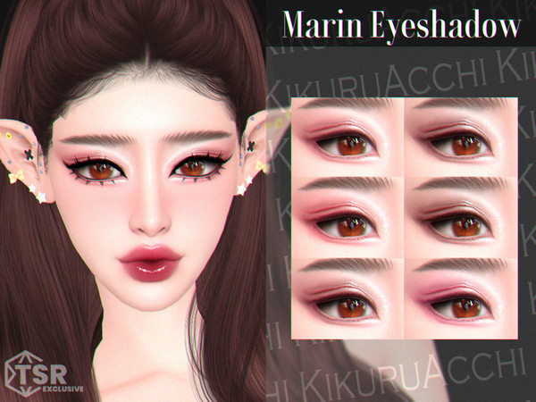Sims 4 — Marin Eyeshadow by Kikuruacchi — - It is suitable for Female and Male. ( Teen to Elder ) - 6 swatches - HQ