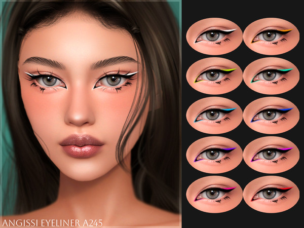 Sims 4 — Eyeliner A245 by ANGISSI — PREVIEWS MADE USING HQ MODE Makeup category