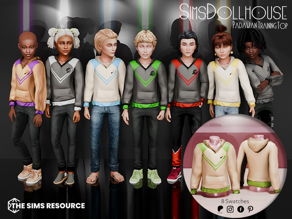 Sims 4 — Padawan Training Top - Kids Hoodie by SimsDollhouse — For the Littlest Padawan-in-Training! Inspired by iconic