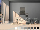 Sims 4 — Pannello Wall by Caroll912 — A 8-swatch plain paint with a wall trim in grayscale tones. Suitable for indoor