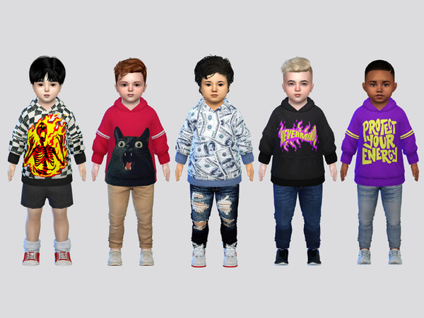Sims 4 — Printed Sweatshirt Toddler by McLayneSims — TSR EXCLUSIVE