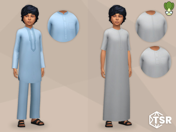 Sims 4 — BokchoiJo_Child_Thobe02.package by kapakijo — 2 styles of thobe for children.