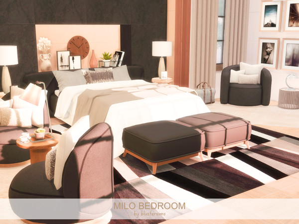 Sims 4 — Milo Bedroom by BlusterSims — Size: 8x7