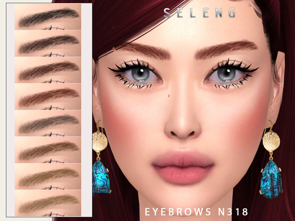 Sims 4 — Eyebrows N318 by Seleng — The eyebrows has 21 colours and HQ compatible. Allowed for teen, young adult, adult