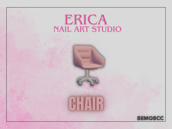 Sims 4 — [SCC] Erica NailArt Studio -Chair by semoscc — Pink themed Nail Art Studio set