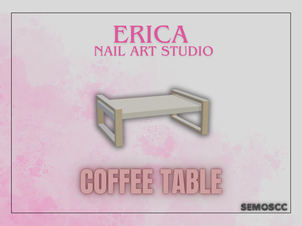 Sims 4 — [SCC] Erica NailArt Studio -Coffee Table by semoscc — Pink themed Nail Art Studio set