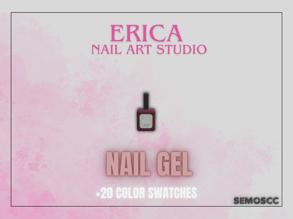 Sims 4 — [SCC] Erica NailArt Studio -Nail GEL by semoscc — Pink themed Nail Art Studio set