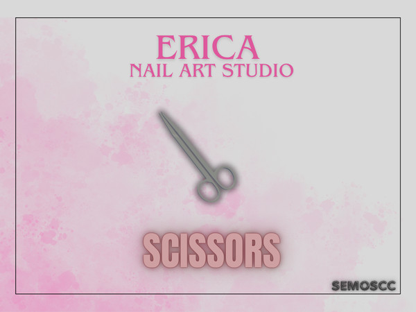 Sims 4 — [SCC] Erica NailArt Studio -Scissors by semoscc — Pink themed Nail Art Studio set