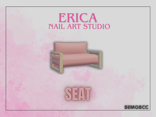 Sims 4 — [SCC] Erica NailArt Studio -Seat by semoscc — Pink themed Nail Art Studio set