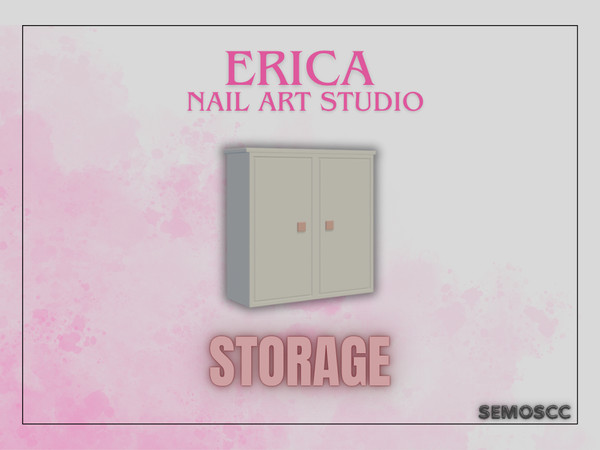 Sims 4 — [SCC] Erica NailArt Studio -Storage by semoscc — Pink themed Nail Art Studio set