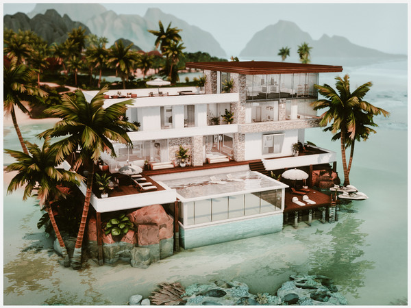 Sims 4 — MM. Villa On The Beach by Merin_Martini — My Sims 4 lots some are inspired from random pictures that I found on