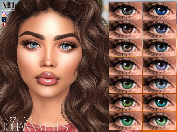 Sims 4 — Johanna Eyes N271 - v2 by MagicHand — Realistic eyes for males and females in 16 colors - HQ Compatible.