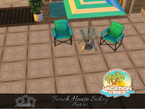 Sims 4 — Beach House Siding floor 2 by Emerald — Enhance your home exterior and facade with beauty and durability with