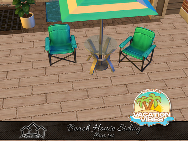 Sims 4 — Beach House Siding floor 3 by Emerald — Enhance your home exterior and facade with beauty and durability with