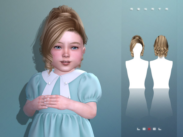 Sims 4 — LEXEL - Renata toddler hairstyle by LEXEL_s — 30 swatches