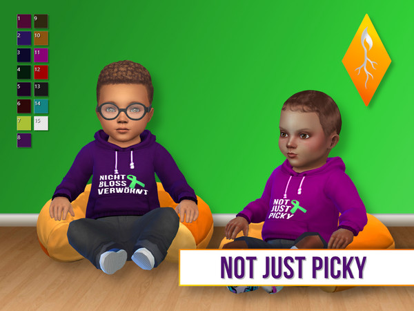 Sims 4 — Gastroparesis Awareness - not picky by Stephanie_Mey1991 — This set consists of two casual hoddies for