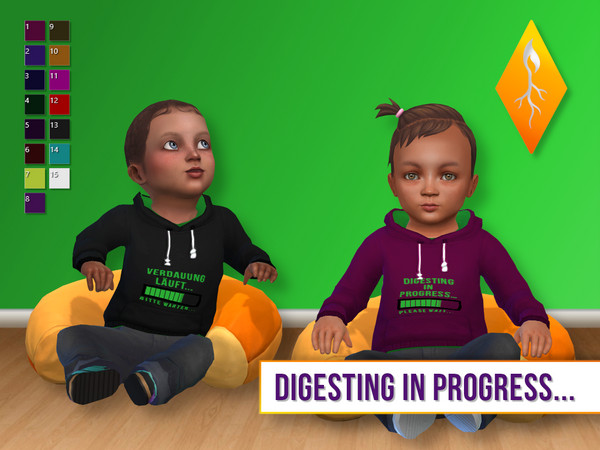 Sims 4 — Gastroparesis Awareness - Digesting in progress by Stephanie_Mey1991 — This set consists of two casual hoddies