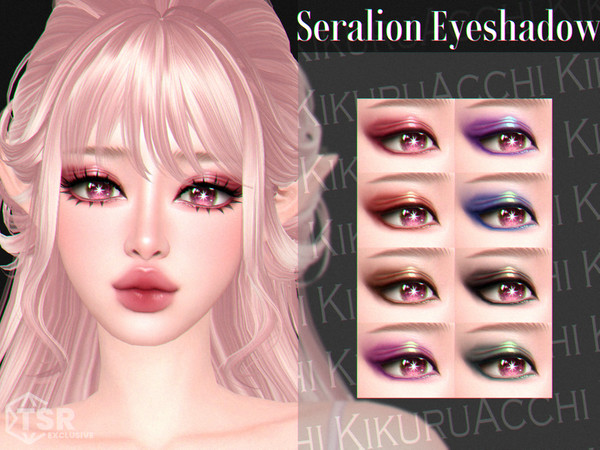 Sims 4 — Seralion Eyeshadow by Kikuruacchi — - It is suitable for Female and Male. ( Teen to Elder ) - 8 swatches - HQ