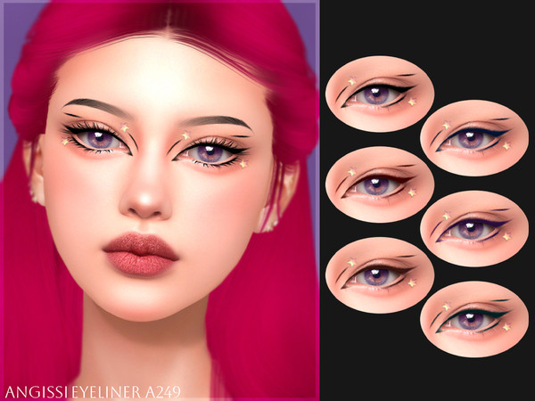 Sims 4 — Eyeliner A249 by ANGISSI — PREVIEWS MADE USING HQ MODE Makeup category