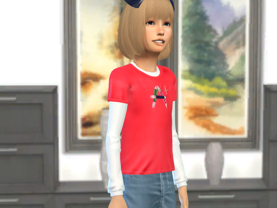 The Sims Resource | Accessory Shirt Recolor (Brightest in Class)