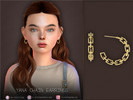 Sims 4 — Yana Chain Earrings by PlayersWonderland — Kids version of my Yana Chain Earrings. - 5 Swatches