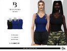 Sims 4 — Soft Rib V Neck Vest Top by Bill_Sims — This top features a ribbed material with a V-neckline and a sleeveless