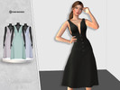 Sims 4 — Ada Dress by _WAZOWSKI_ — All Texture Maps New Mesh 5 Colors HQ Compatible