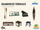 Sims 4 — Seabreeze Terrace by Riptidecc — Bring the laid back charm of a coastal terrace into your Sims home. This breezy