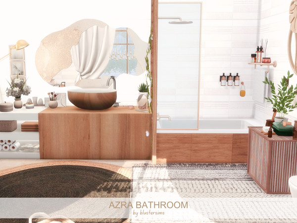 Sims 4 — Azra Bathroom by BlusterSims — Size: 5x4
