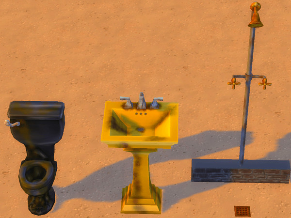 Sims 4 — Grungy Toilet by QueenAce17 — Recolours of The Patrician, the Old Time Antique Toilet, and the Almost
