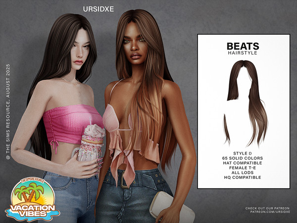 Sims 4 — Beats (Hairstyle) - Style D by Ursidxe — Female