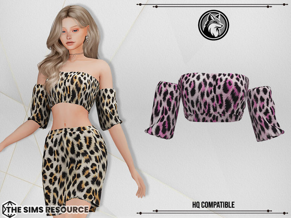 Sims 4 — Tina Set Top by ForLima — 4 Colors