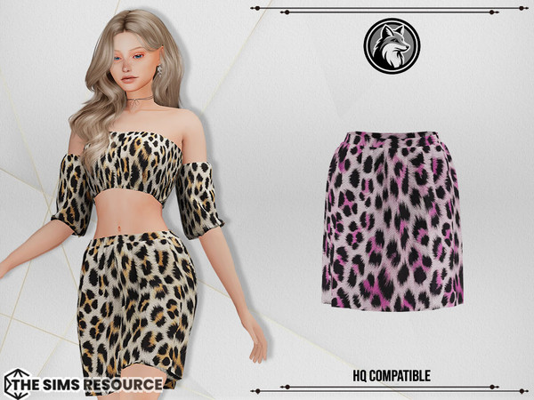 Sims 4 — Tina Set Skirt by ForLima — 4 Colors