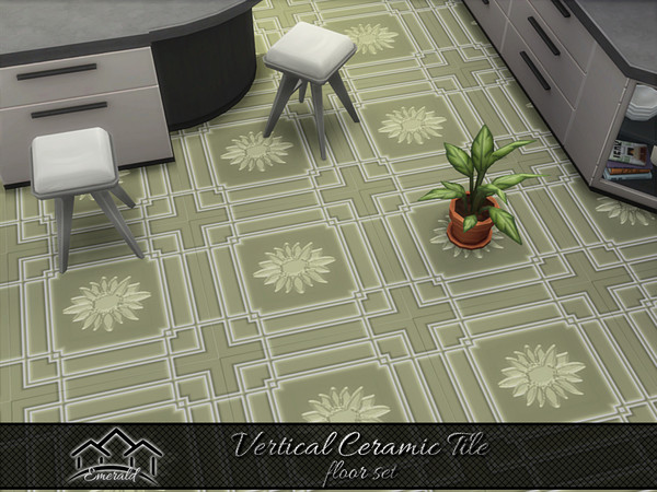 Sims 4 — Vertical Ceramic Tiles floor 2 by Emerald — Vertical tile is a choice for low maintenance and accent tile for