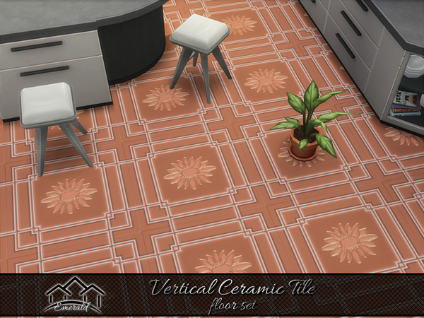 Sims 4 — Vertical Ceramic Tiles floor 4 by Emerald — Vertical tile is a choice for low maintenance and accent tile for