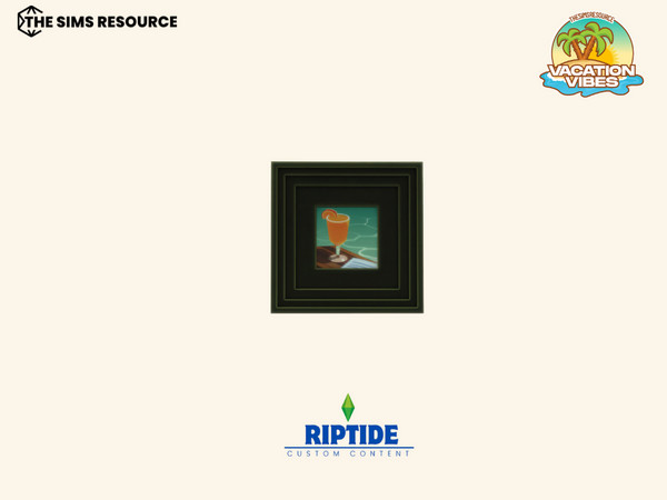 Sims 4 — Riptide CC Enchanted Riviera Vacation Vibes Poolside Retreat Painting by Riptidecc — This mood set is inspired