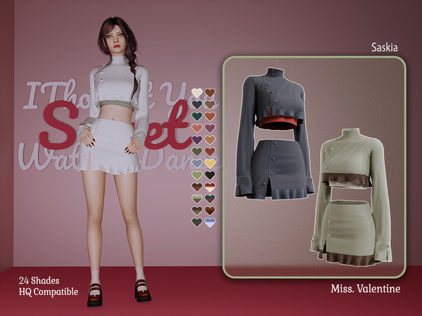 Sims 4 — Saskia Set by MissValentine142 — Knitted Set